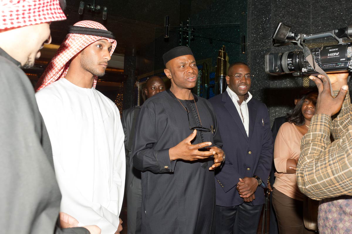 Sheikh Mohamed Bayorh with Sheikh Butti and Ondo Governor